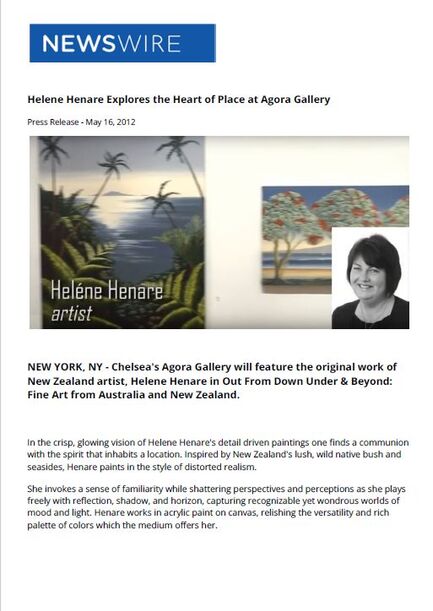 Helene Henare, Agora Gallery, New York